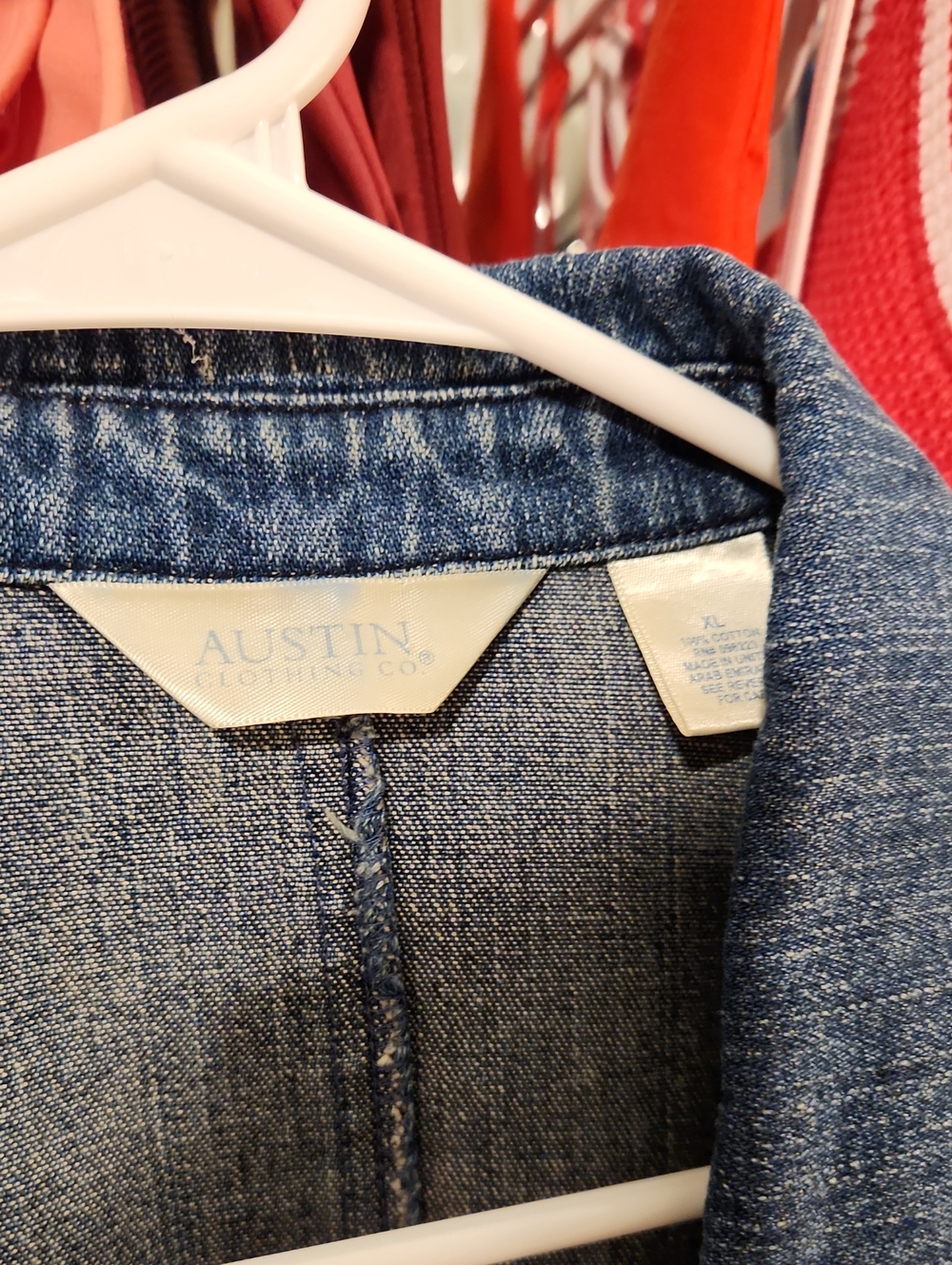 Denim Blazer Jacket XL - Picture 2 of 2